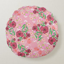 Almofada Redonda Jardim de flores