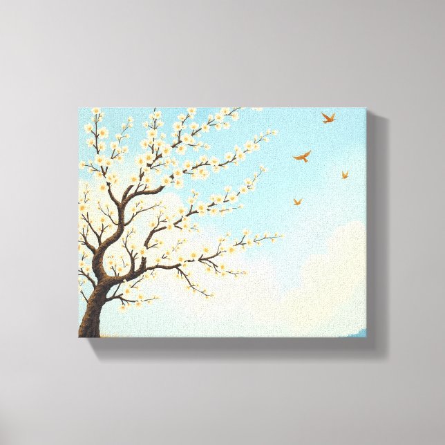 Almond Blossom Dreams Leinwanddruck (Vorderseite)
