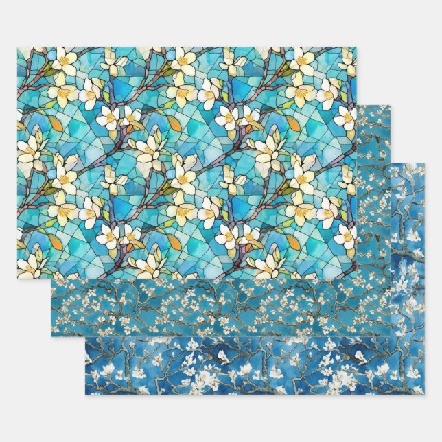 Almond Blossom inspiriert von Van Gogh Wrapping Pa Geschenkpapier Set (Set)