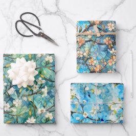 Almond Blossom inspiriert von Van Gogh Wrapping Pa Geschenkpapier Set