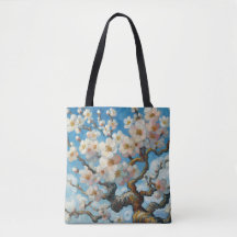 Almond Blossom Tote Bag Ölgemälde