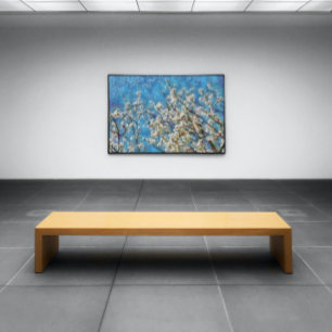 Almond Blossom und Blauer Himmel im Stile gepunkte Poster