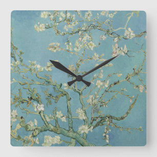 Almond Blossom: Vincent Van Gogh Quadratische Wanduhr