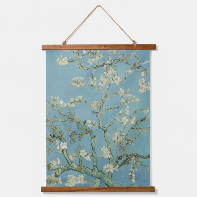 Almond Blossom: Vincent Van Gogh Wandteppich Mit Holzrahmen (Vorderseite)