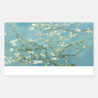 Almond Blossom von Van Gogh Rechteckiger Aufkleber