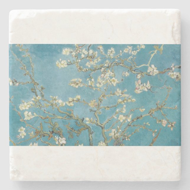 Almond Blossom von Vincent van Gogh Steinuntersetzer (Vorderseite)
