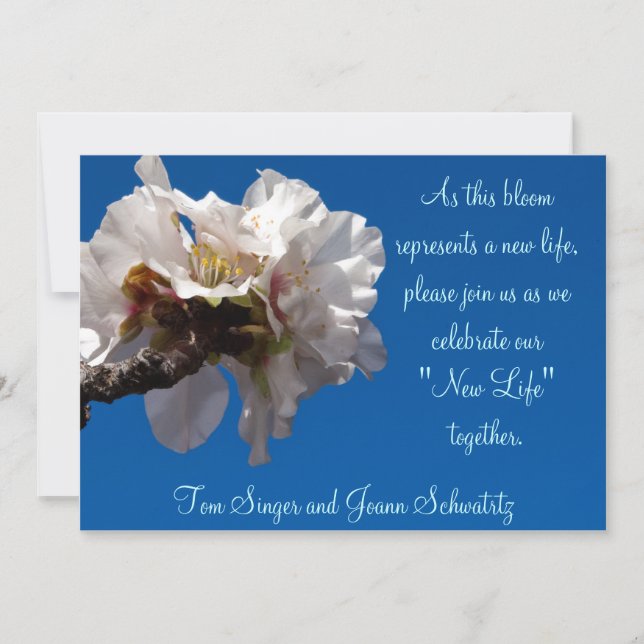 Almond Blossom Wedding Einladung (Vorderseite)