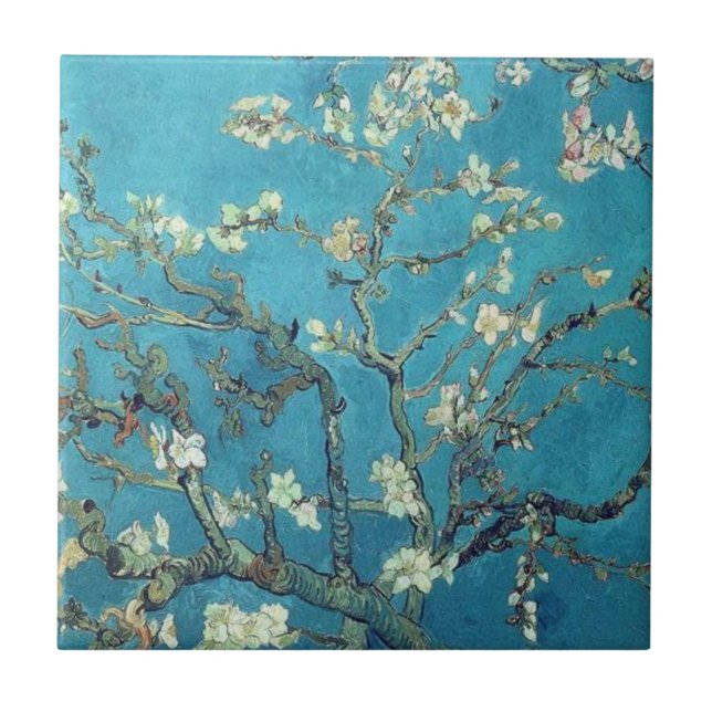 Almond Blossoms Berühmtes Gemälde Van Gogh Fliese (Vorderseite)