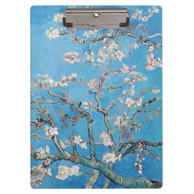Almond Blossoms Blauer Vincent van Gogh Malerei Klemmbrett (Vorderseite)