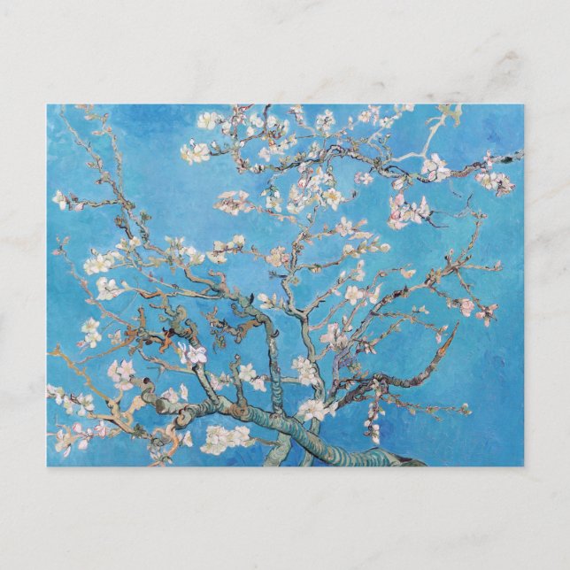 Almond Blossoms Blauer Vincent van Gogh Malerei Postkarte (Vorderseite)