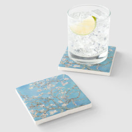 Almond Blossoms Blauer Vincent van Gogh Malerei Steinuntersetzer