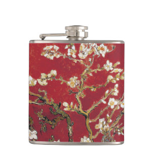 Almond Blossoms Roter Vincent van Gogh Malerei Flachmann