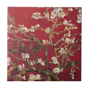 Almond Blossoms Roter Vincent van Gogh Malerei Fliese