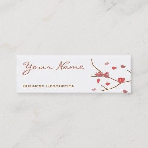 Almond Blume Business Card Mini Visitenkarte