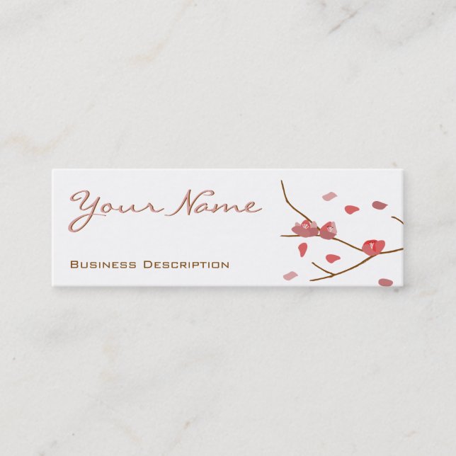 Almond Blume Business Card Mini Visitenkarte (Vorderseite)