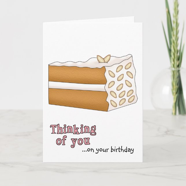 Almond Cake Birthday Card Karte (Vorderseite)