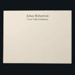 Almond Color Schlicht Elegante Beruflich Moderne Notizblock<br><div class="desc">Einfaches,  modernes,  minimalistisches Design für Unternehmen. Diese Vorlage kann an alle beruflichen Beruf angepasst werden.</div>