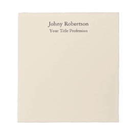 Almond Color Schlicht Elegante Beruflich Moderne Notizblock