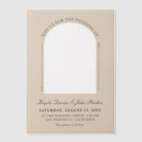 Almond & Gray Arch Peekaboo Informelle Hochzeit