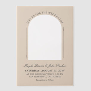 Almond & Gray Arch Peekaboo Informelle Hochzeit
