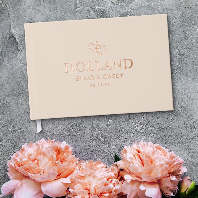 Almond Interlocks romantische Hochzeit Gästebuch (Von Creator hochgeladen)