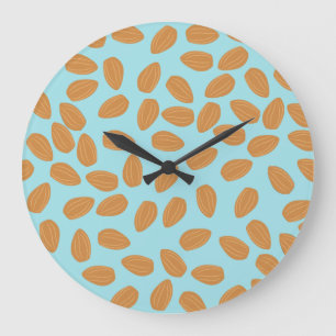 Almond Pattern Große Wanduhr