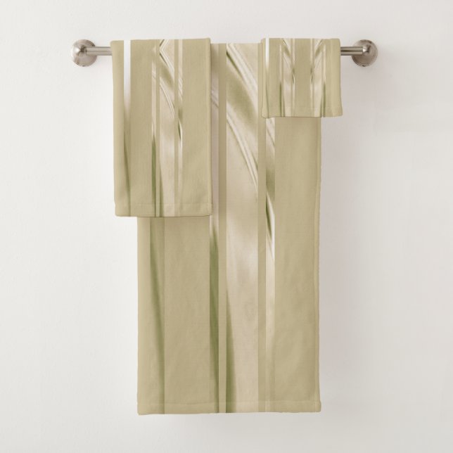 Almond-Pearl Streifen Badhandtuch Set (Insitu)