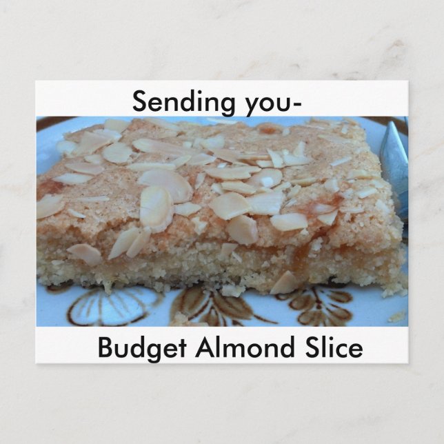 Almond Slice Rezept Postkarte (Vorderseite)