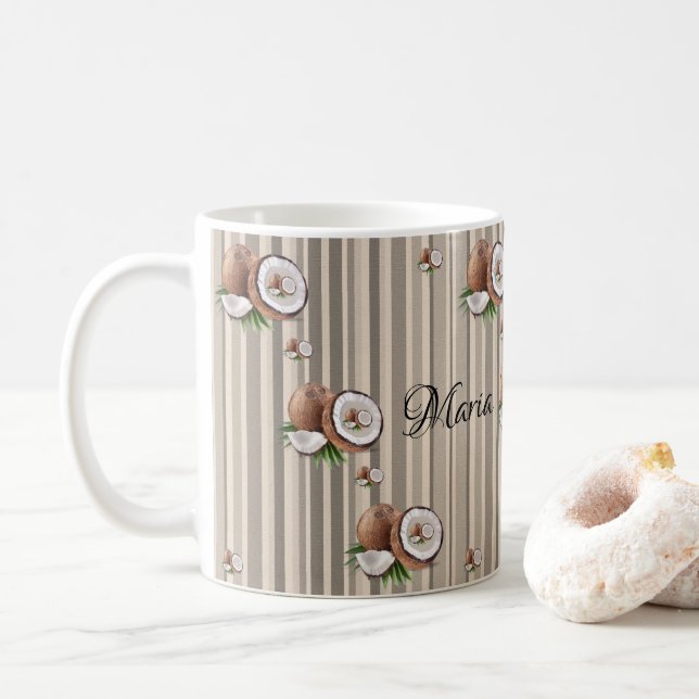 Almond Stripe Tasse (Mit Donut)