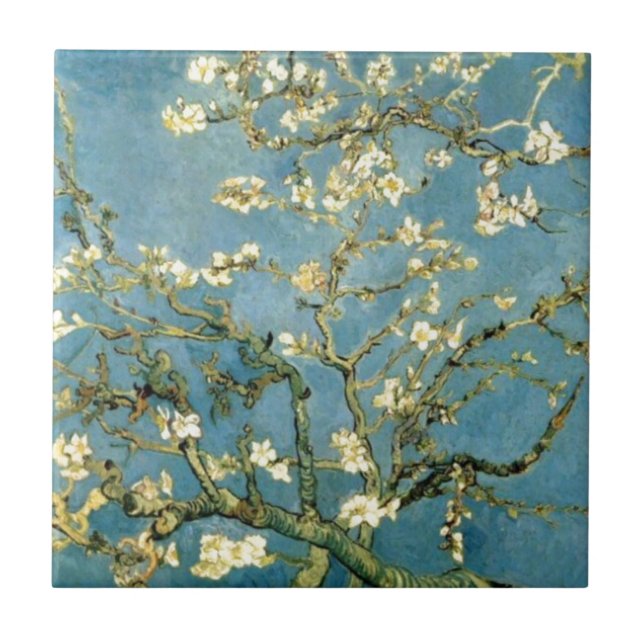 Almond Tree blühend von Van Gogh Fliese (Vorderseite)