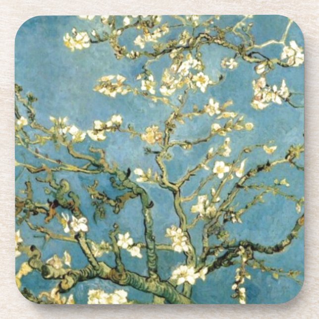 Almond Tree blühend von Van Gogh Getränkeuntersetzer (Vorderseite)