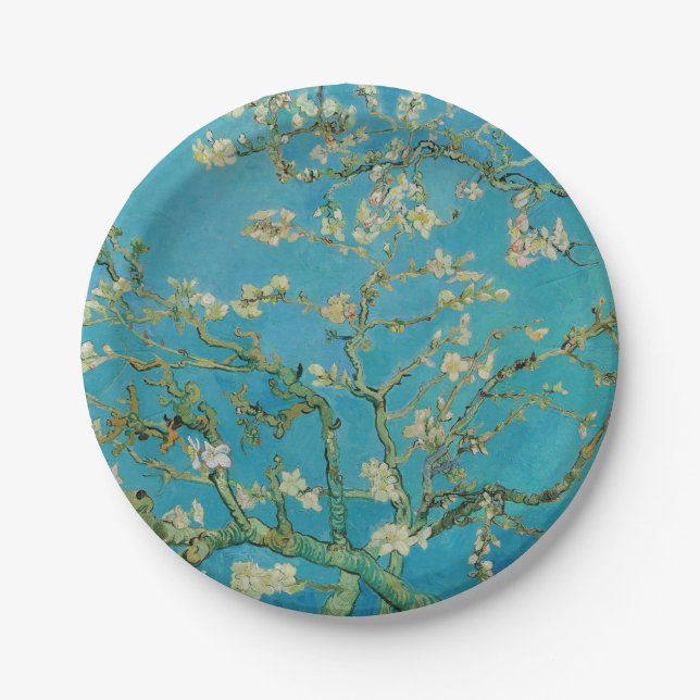 Almond Tree blühend von Van Gogh Pappteller (Vorderseite)
