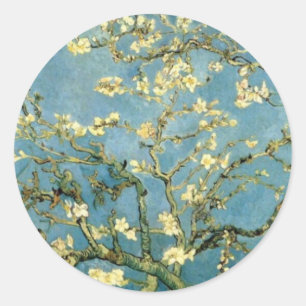 Almond Tree blühend von Van Gogh Runder Aufkleber