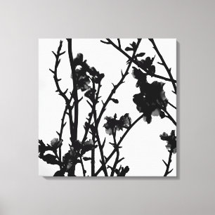 Almond Tree Kontur Floral Botanische Fotografie Leinwanddruck