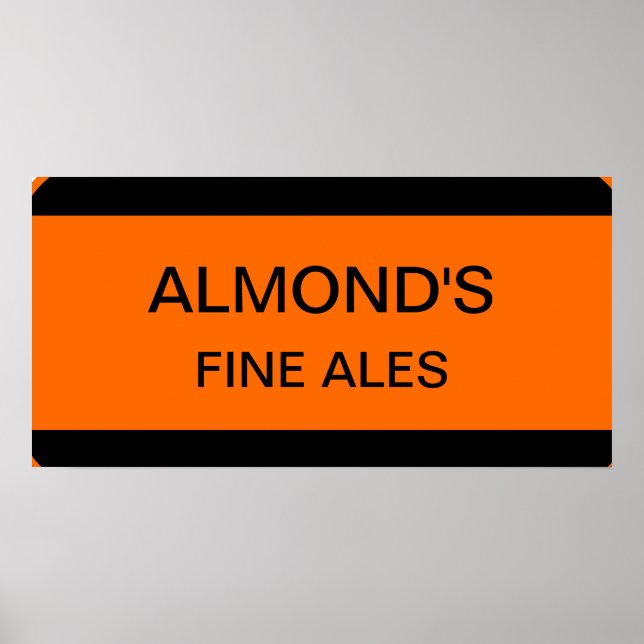 Almond's feine Ales-Zeichen Poster (Vorne)