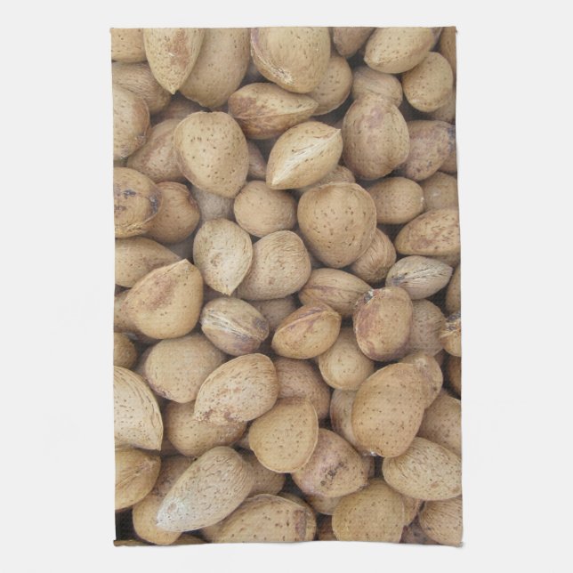 Almonds Herbstmuster Geschirrtuch (Vertikal)