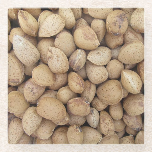 Almonds Herbstmuster Glasuntersetzer (Vorderseite)