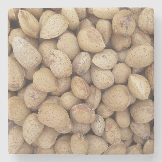 Almonds Herbstmuster Steinuntersetzer (Vorderseite)