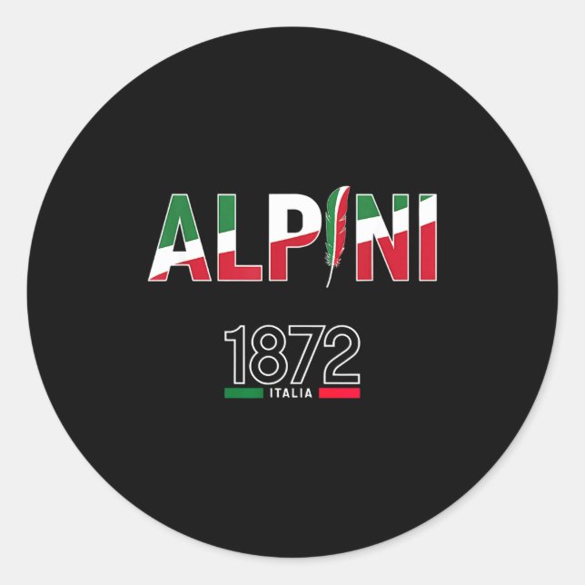 Alni Alni Pride Italiano Alne Hat  Runder Aufkleber (Vorderseite)