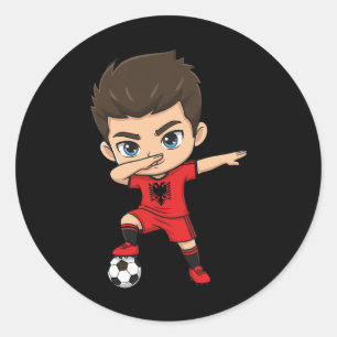 Alnia Dab Kid Ziel Cartoon Alnia Flagge Für Jungen Runder Aufkleber