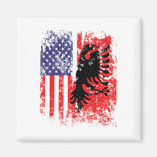 Alnian Amerikanisches Flaggen-Shirt Patriotisch Us Magnet