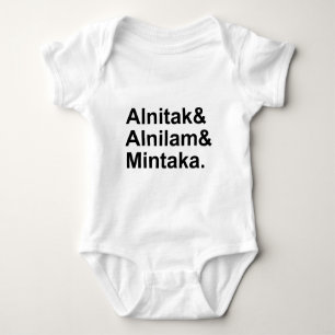 Alnitak Alnilam Mintaka 3 Sterne des Orion - Gürt Baby Strampler