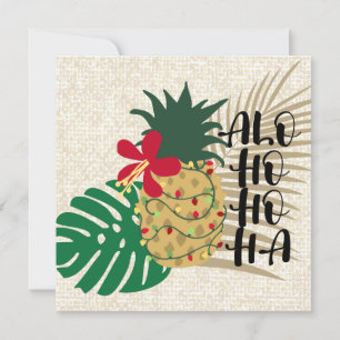 ALO-HO-HO-HA Hawaiianische Ananas Feiertagskarte
