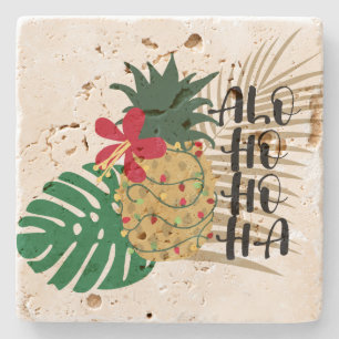 ALO-HO-HO-HA Hawaiianische Ananas Steinuntersetzer