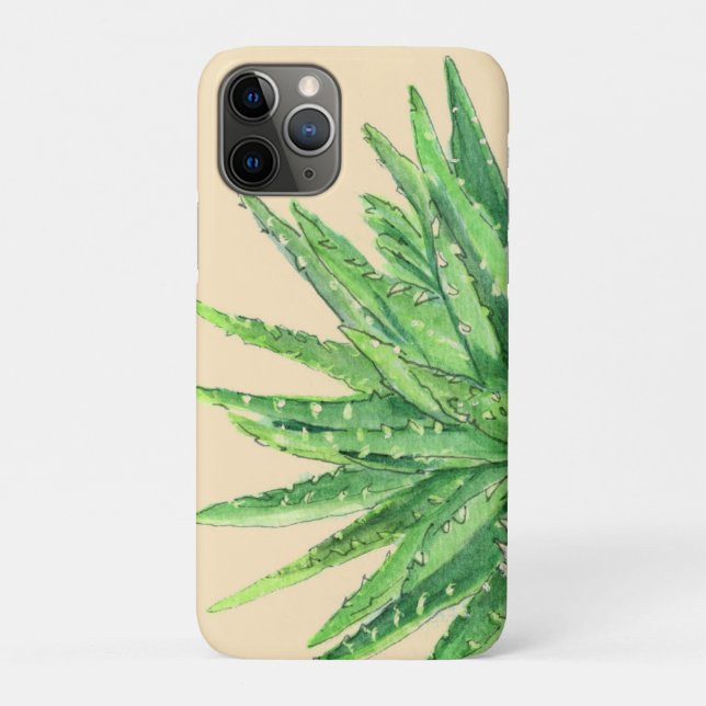 Aloe Aquarell Design auf einer Phonecase. Case-Mate iPhone Hülle (Rückseite)