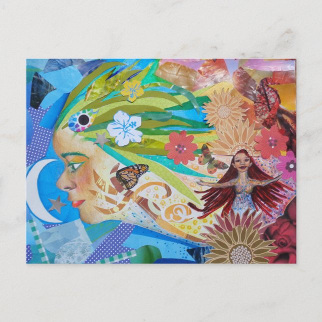 Aloe Collage Postcard Postkarte (Vorderseite)