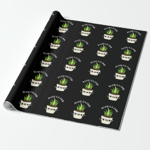 Aloe-llujah Funny Aloe Vera Pun Dark BG Geschenkpapier