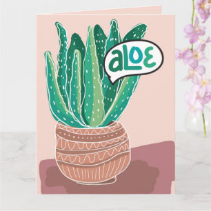 Aloe My Friend Folded Greeting Card Karte