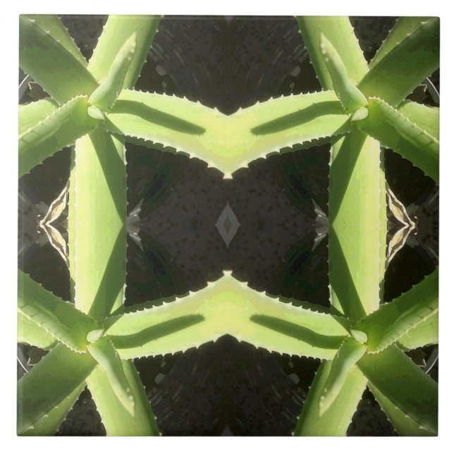 Aloe Pattern 3h Fliese (Vorderseite)