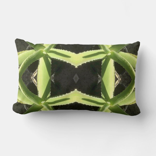 Aloe Pattern 3h Lendenkissen (Vorderseite)